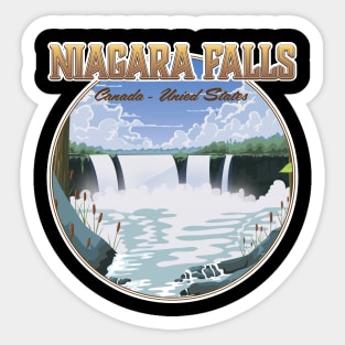 Niagara Falls travel logo Sticker